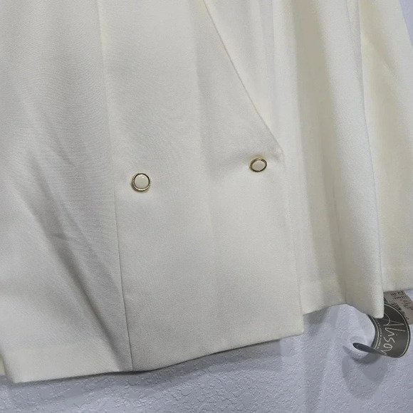 Vintage Alison J. 10 NWT Floral Cream Button Blazer Jacket 80s 90s - Picture 9 of 14